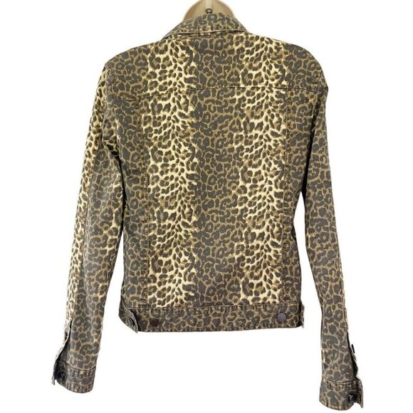 ATM Anthony Thomas Melillo Woman's Sz XS Leopard Print Denim Button Down Jacket - Picture 4 of 13